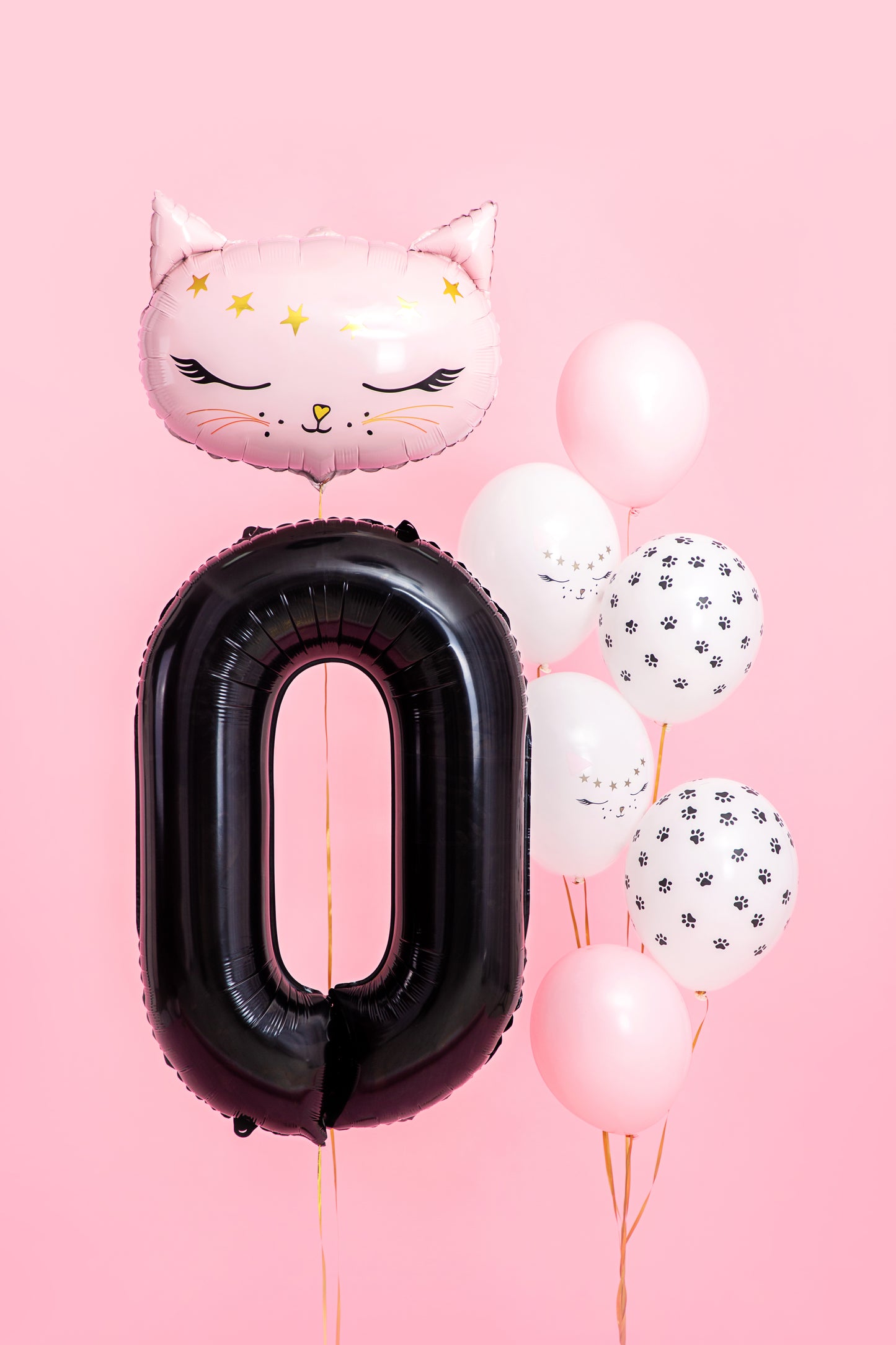 Folija balons ar ciparu “0" 86cm, melns