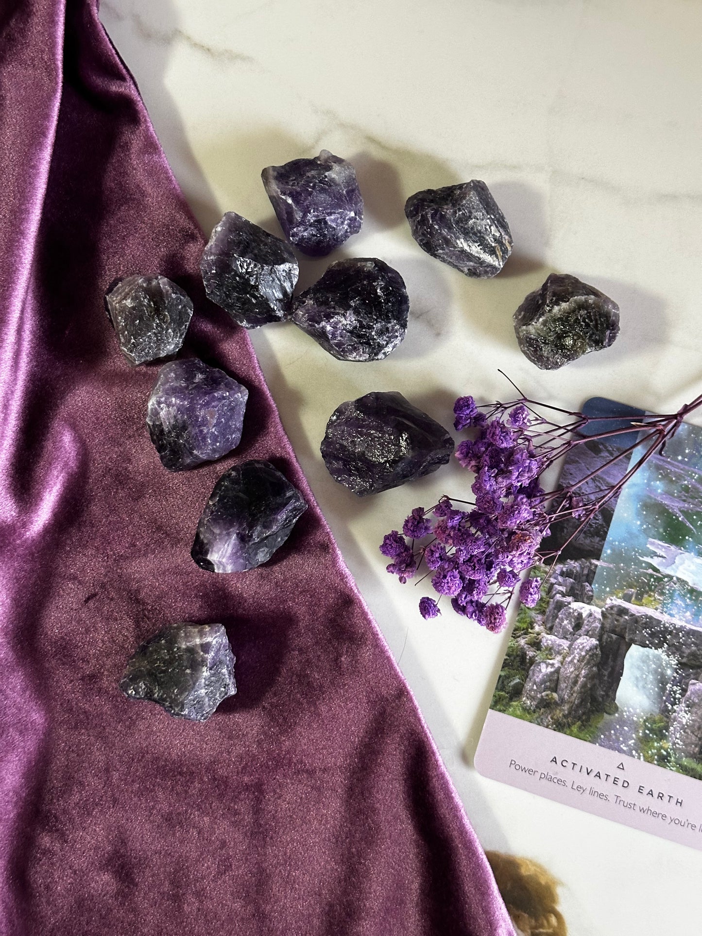 Pocket version of Raw Amethyst crystal 22-35 grams