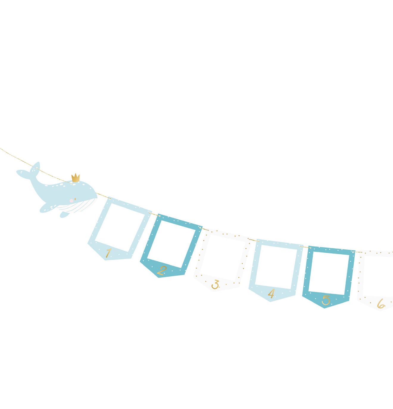 Mazulīša mēnešu foto rāmīšu virtene “Valis”, krāsu mikss, 10,5 × 15 cm