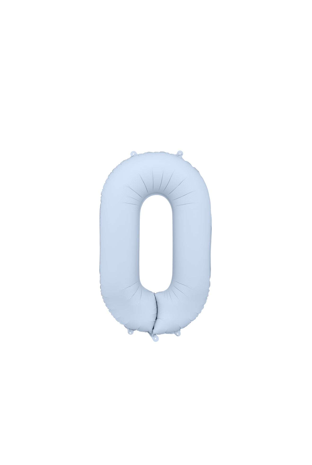 Matēts folija balons ar ciparu “0” 86cm, gaiši zils