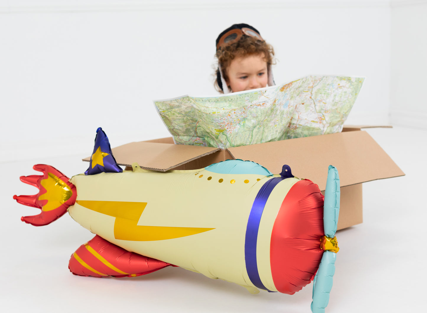 Folijas balons “lidmašīna”, 91 × 39 cm, krāsu miks