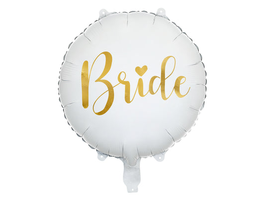 Folijas balons “Bride”, 45 cm, baltā krāsā