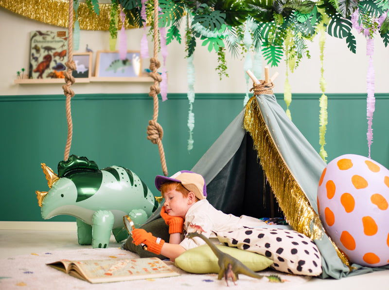 "Dinozauru ballīte" pinterestīgs ballīšu komplekts, vērtība 50.70 eur (70 produkti)