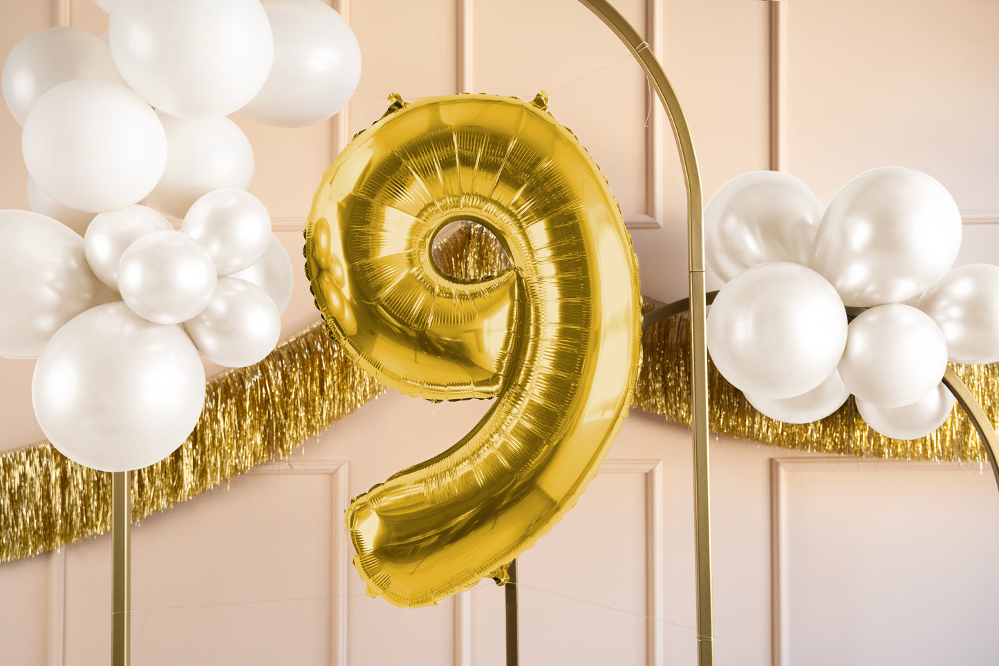Folija balons ar ciparu "9" 72cm, zelta