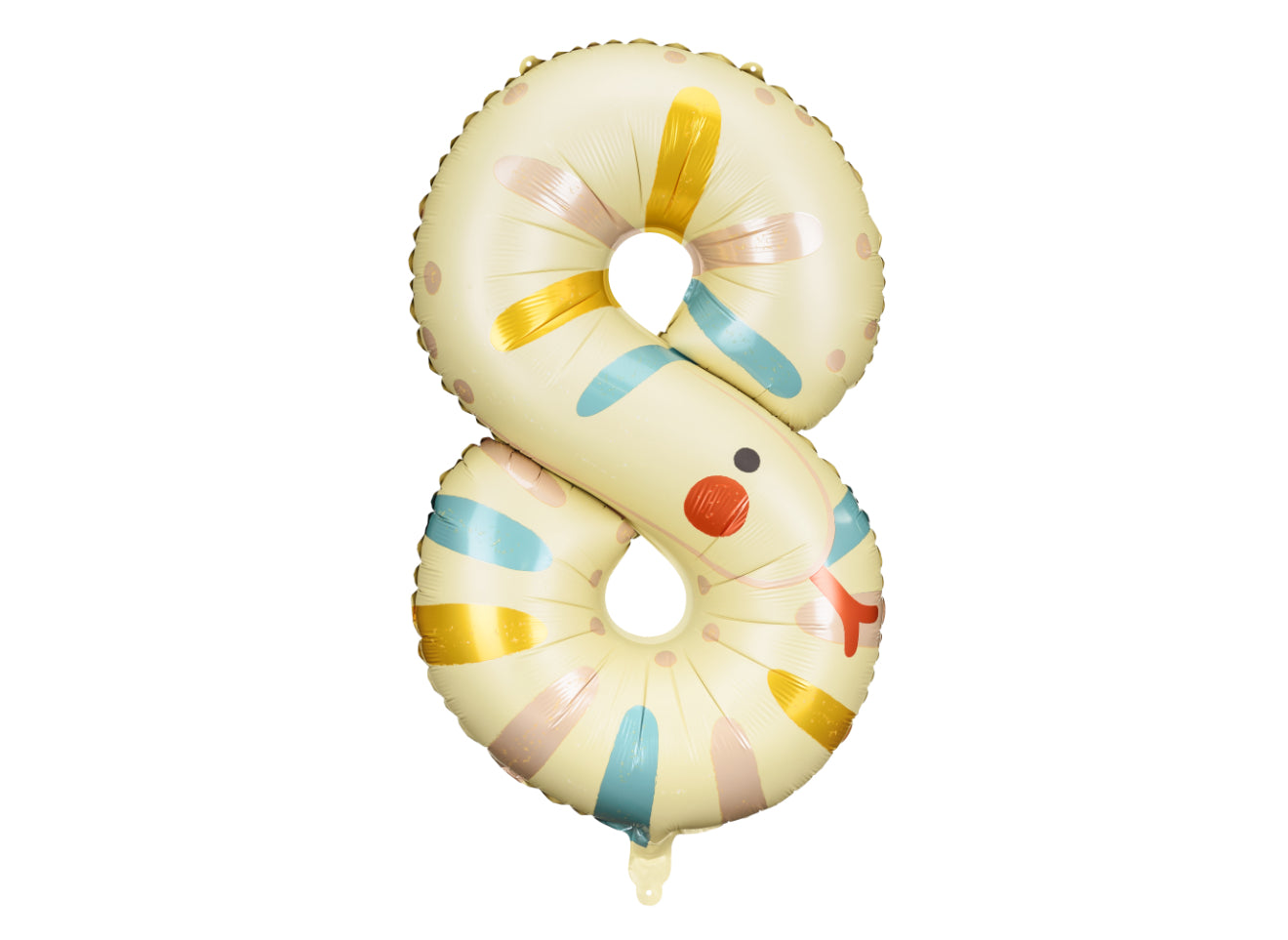 Folija balons ar ciparu 8 - Čūska, 51 × 86 cm, krāsu miksā