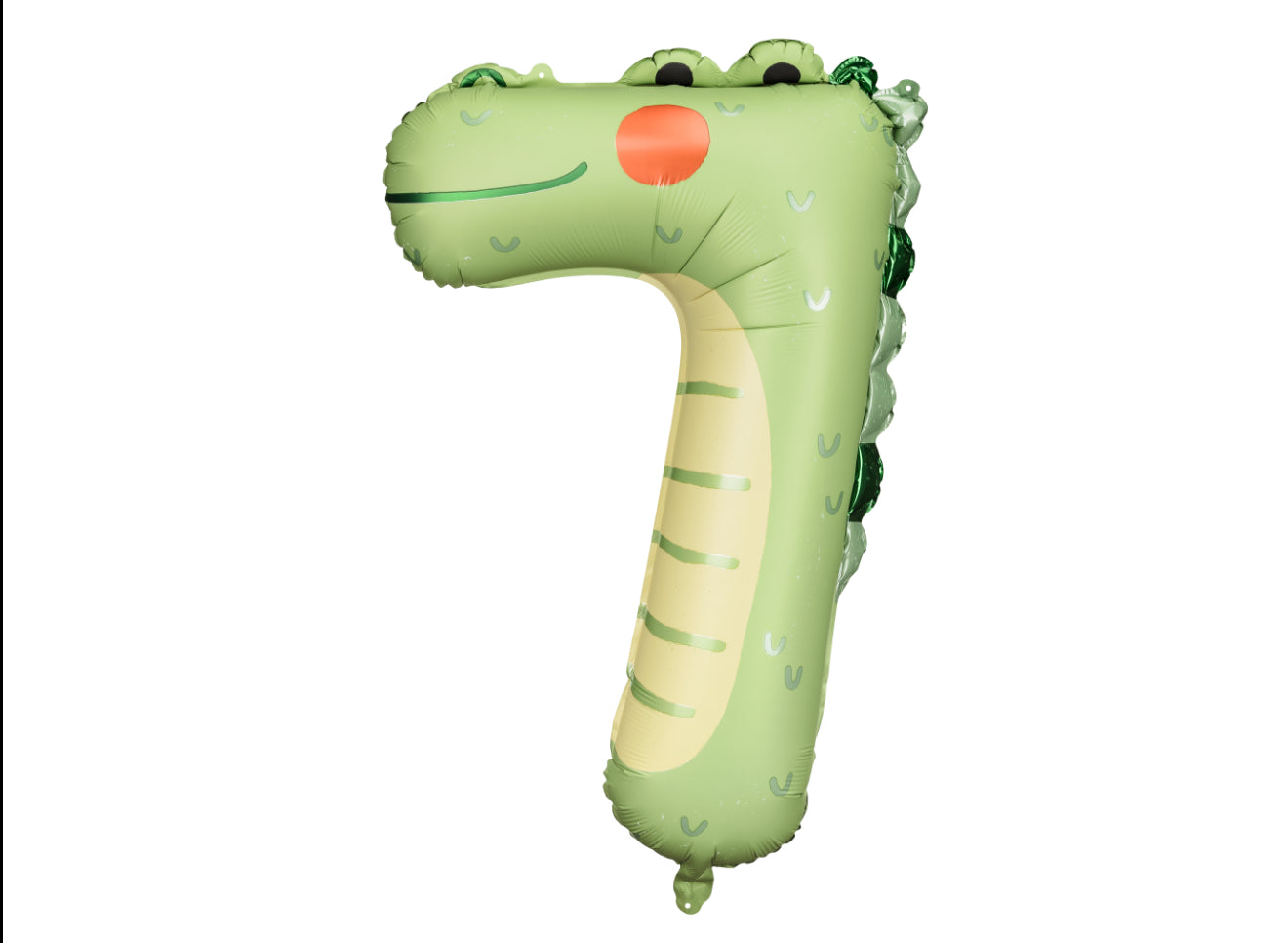 Folija balons ar ciparu 7 - Krokodils, 49 × 73 cm, krāsu miksā