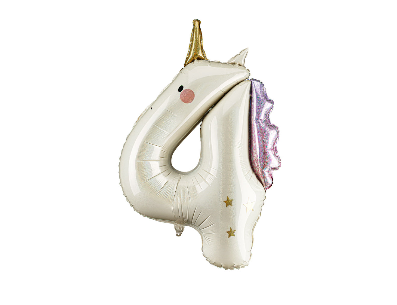 Folija balons ar ciparu "4" 93cm, Vienradzis