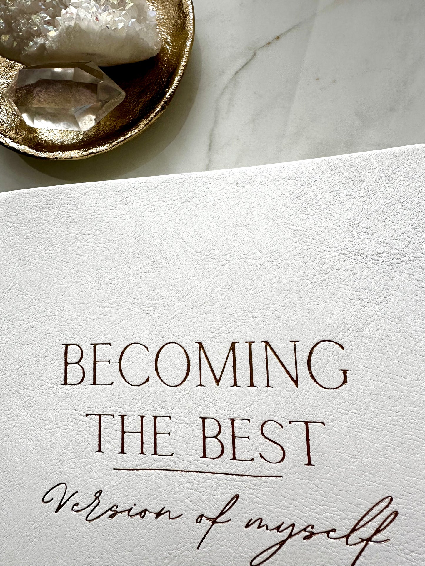 I'm not that fancy but I still work- Becoming The BEST version of myself journaling notebook with VISUAL DEFECTS