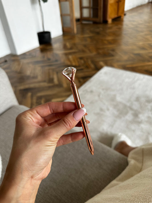 Rose Gold Crystal Pen