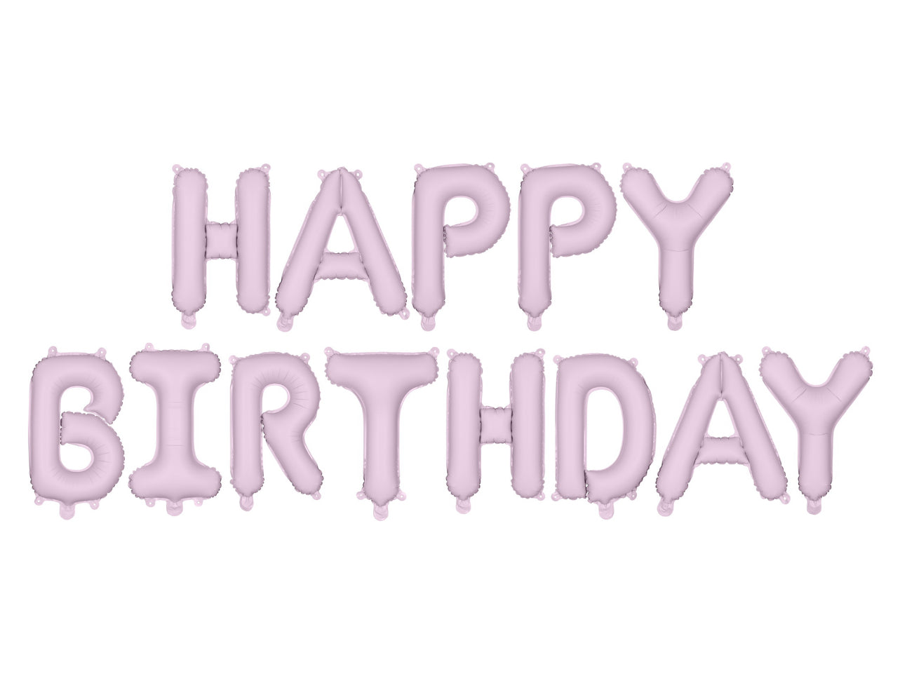Matēts folijas balons “Happy Birthday”, 340 × 35 cm, violets