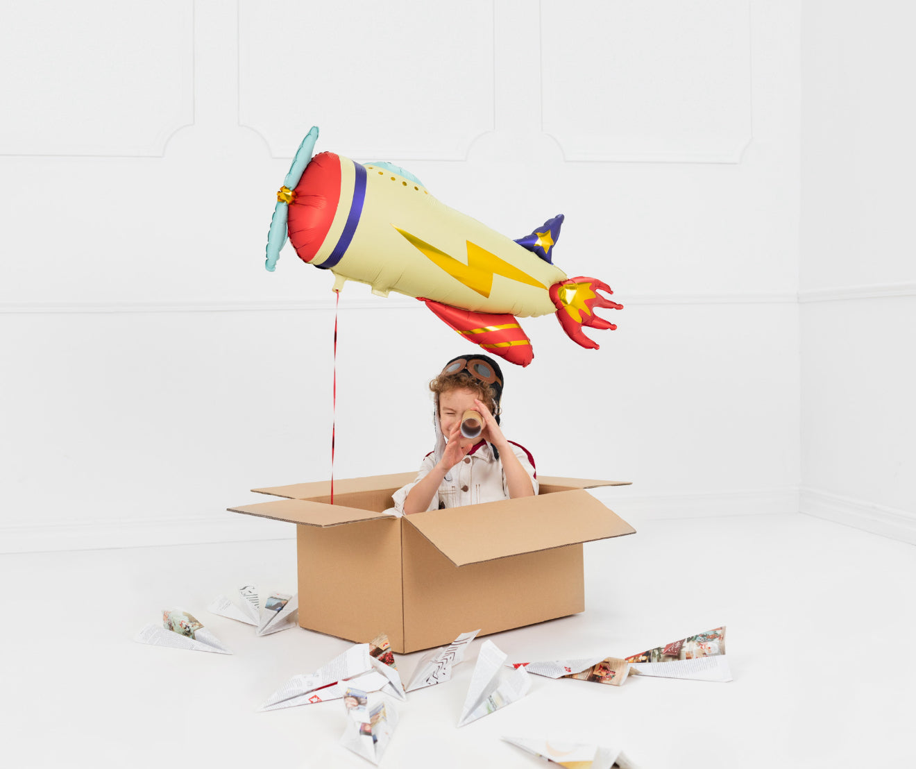 Folijas balons “lidmašīna”, 91 × 39 cm, krāsu miks