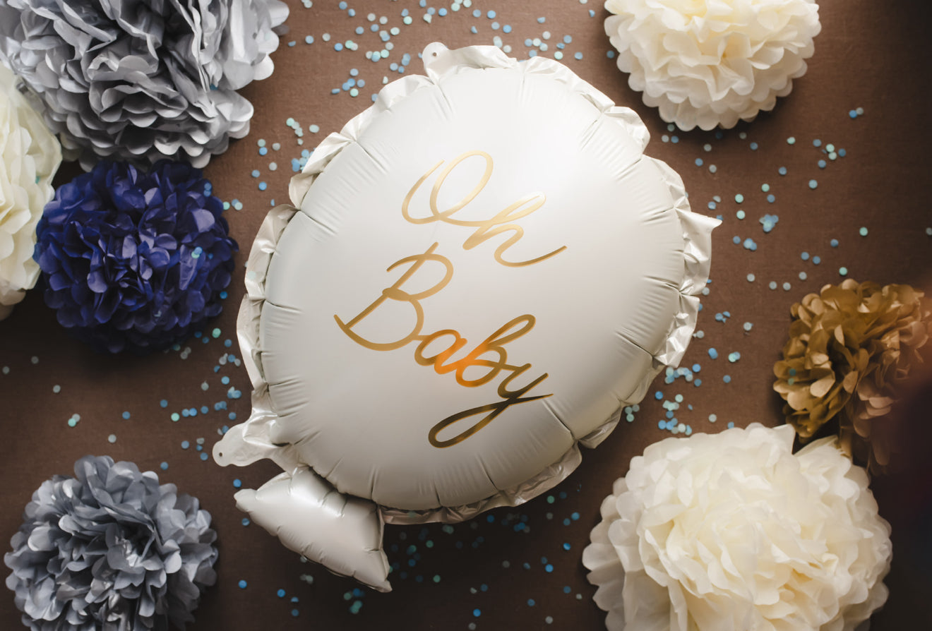 Folijas balons “Oh Baby” , 53 x 69 cm, baltā krāsā