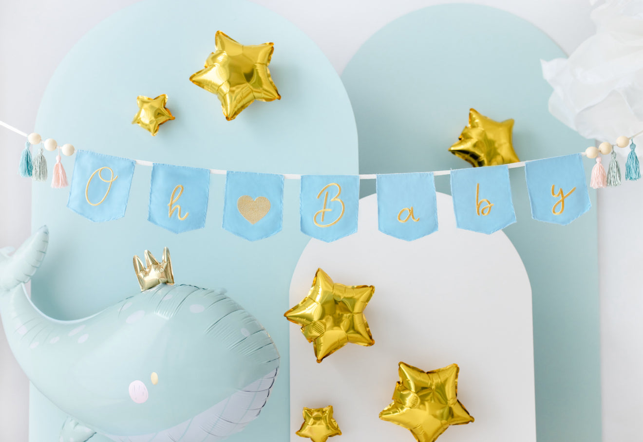 Folijas balons “Valis”, 93 x 60 cm, debeszils