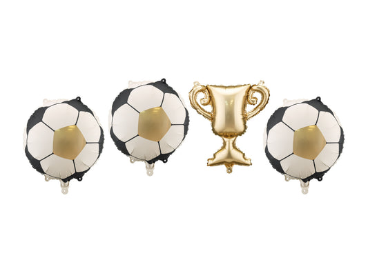 Folijas baloni dekorācijām “Trofeja ar bumbām”, krāsu miks, 1 komplekts / 4 gab.