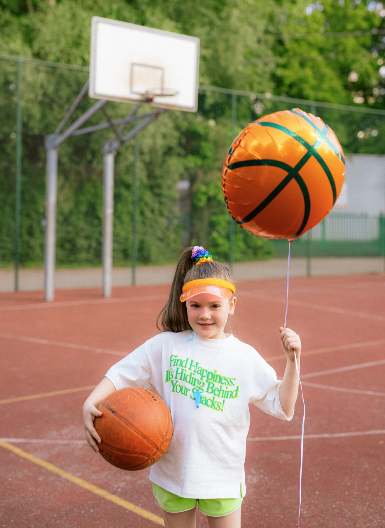 Folijas balons basketbola bumbas formā, 35 x 35 cm, krāsu miks