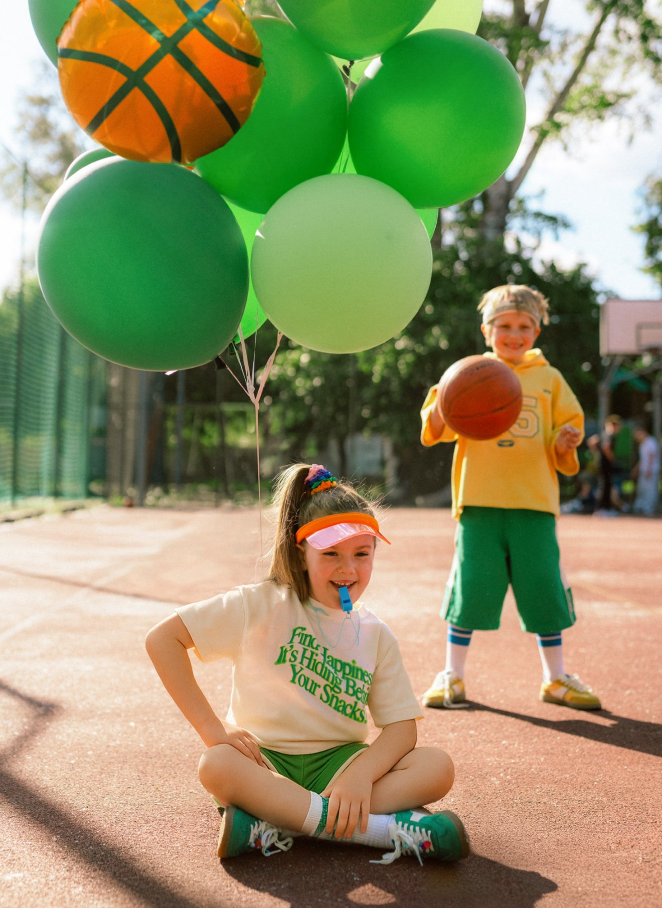 Folijas balons basketbola bumbas formā, 35 x 35 cm, krāsu miks