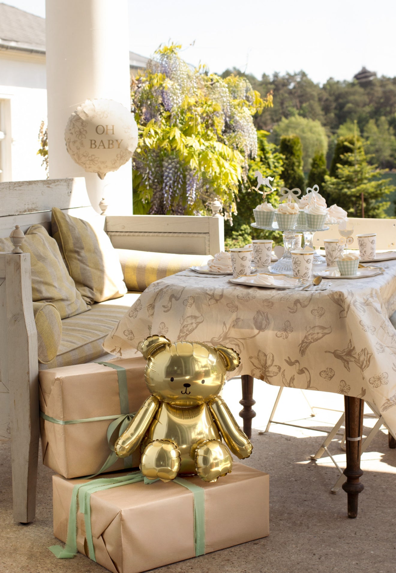 Folijas balons “Lācis”, 43 x 53 cm,  zelta krāsā