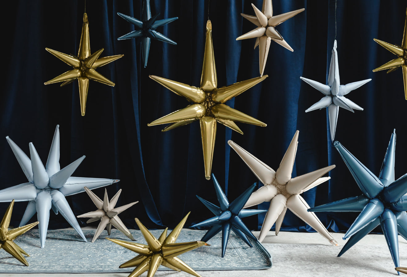 3D folijas balons “Zvaigzne”, 70 cm , bēšā krāsā