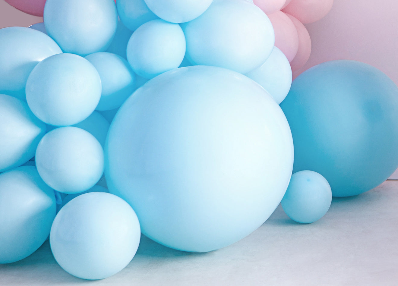 Apaļš balons, 60 cm, Pastel Light Blue