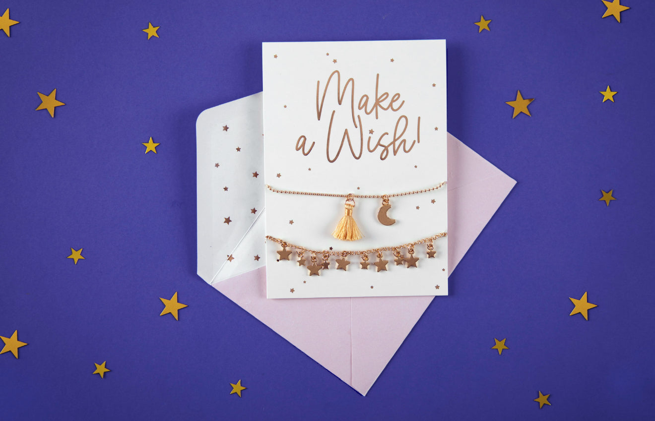 Kartīte ar noņemamām rokassprādzēm “Make a wish!”, 10,5 × 14,8 cm