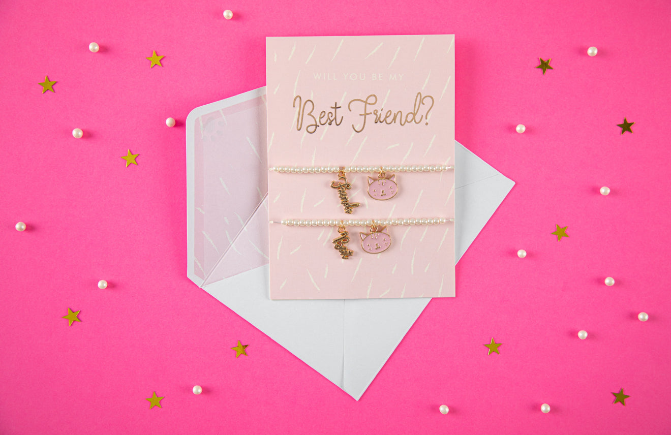 Kartīte ar noņemamām rokassprādzēm “Labākās draudzenes”, 10,5 × 14,8 cm