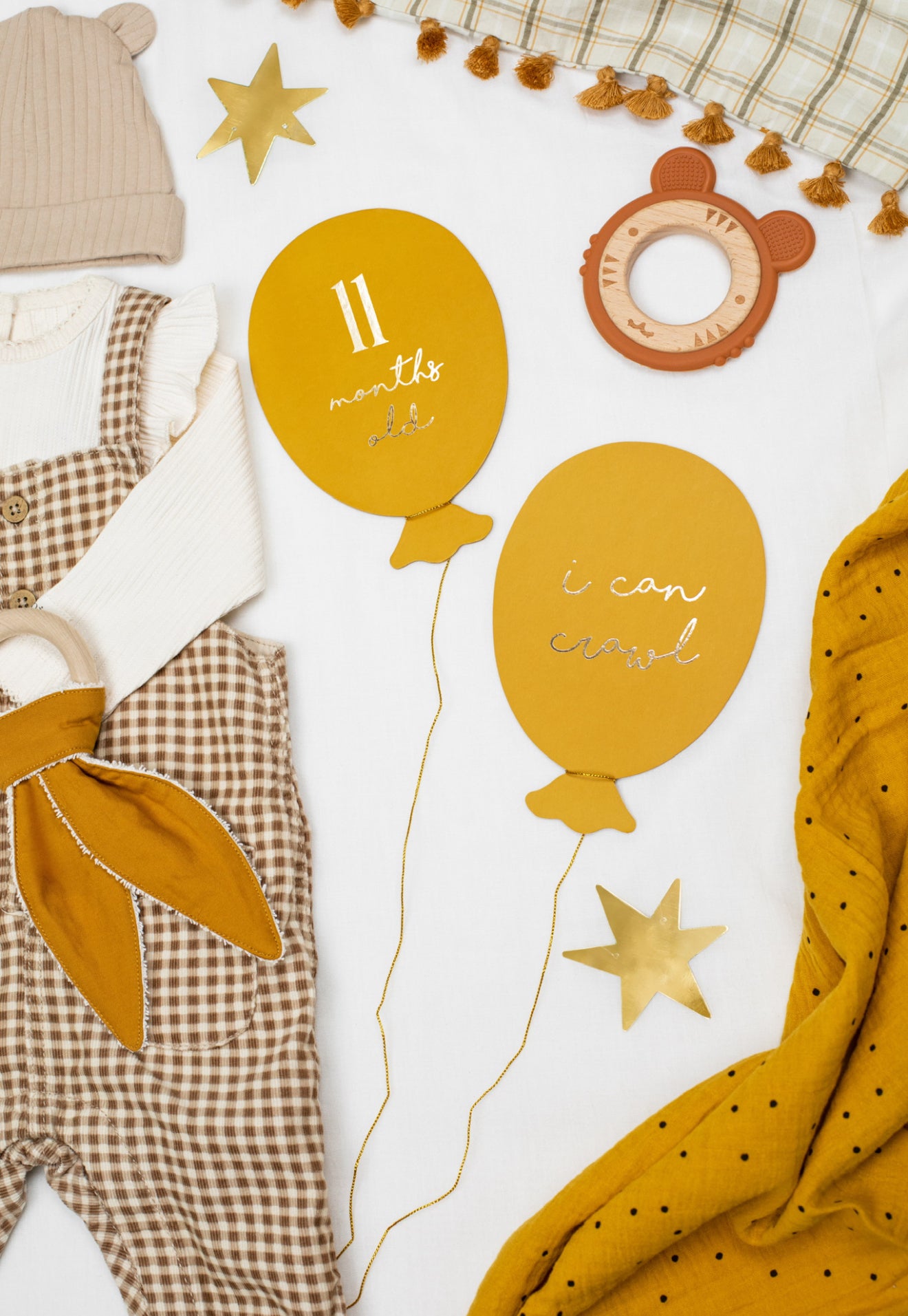 Mēnešu kartītes fotosesijām “Baloni”, krāsu mikss, 11,5 × 17 cm