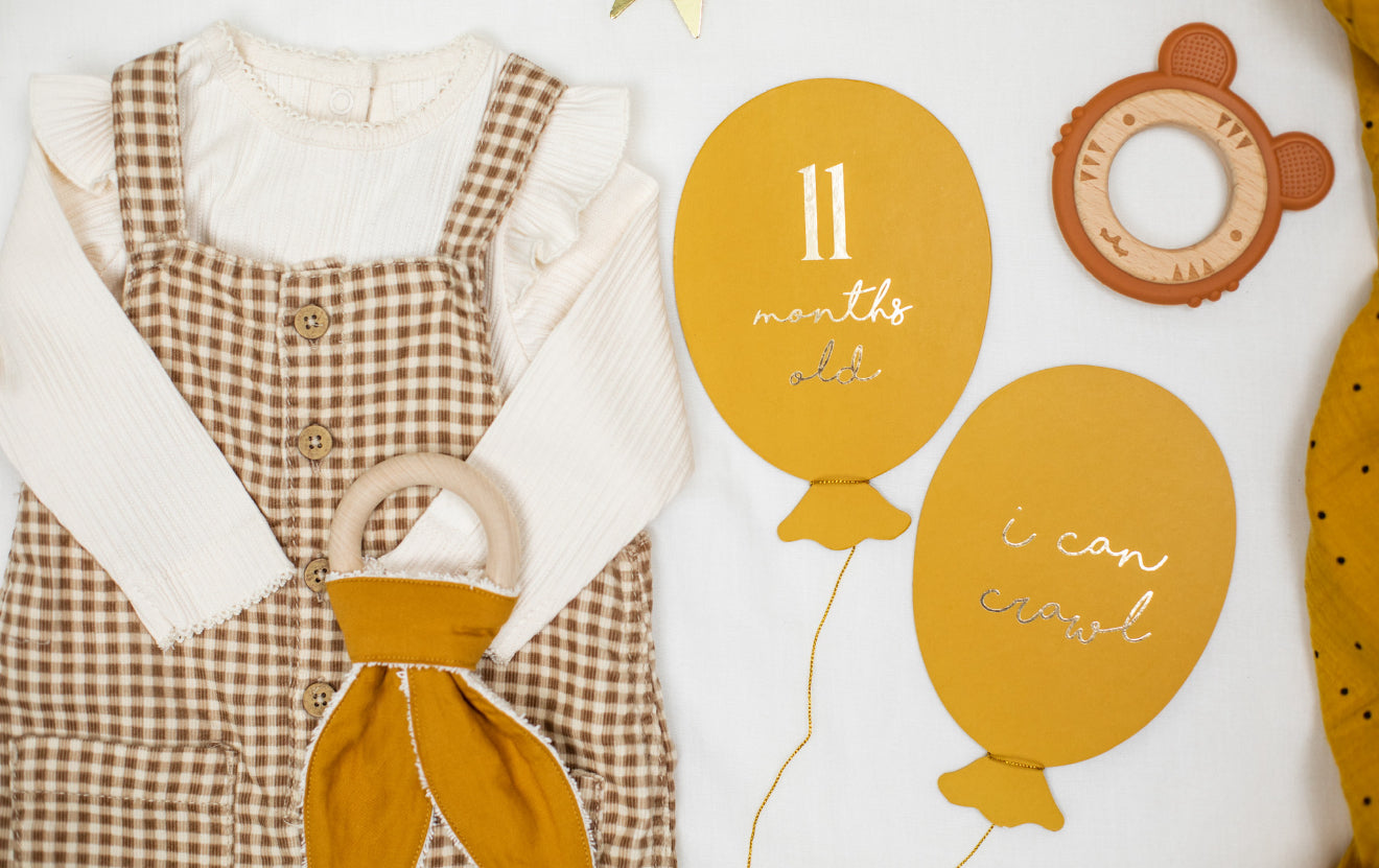 Mēnešu kartītes fotosesijām “Baloni”, krāsu mikss, 11,5 × 17 cm