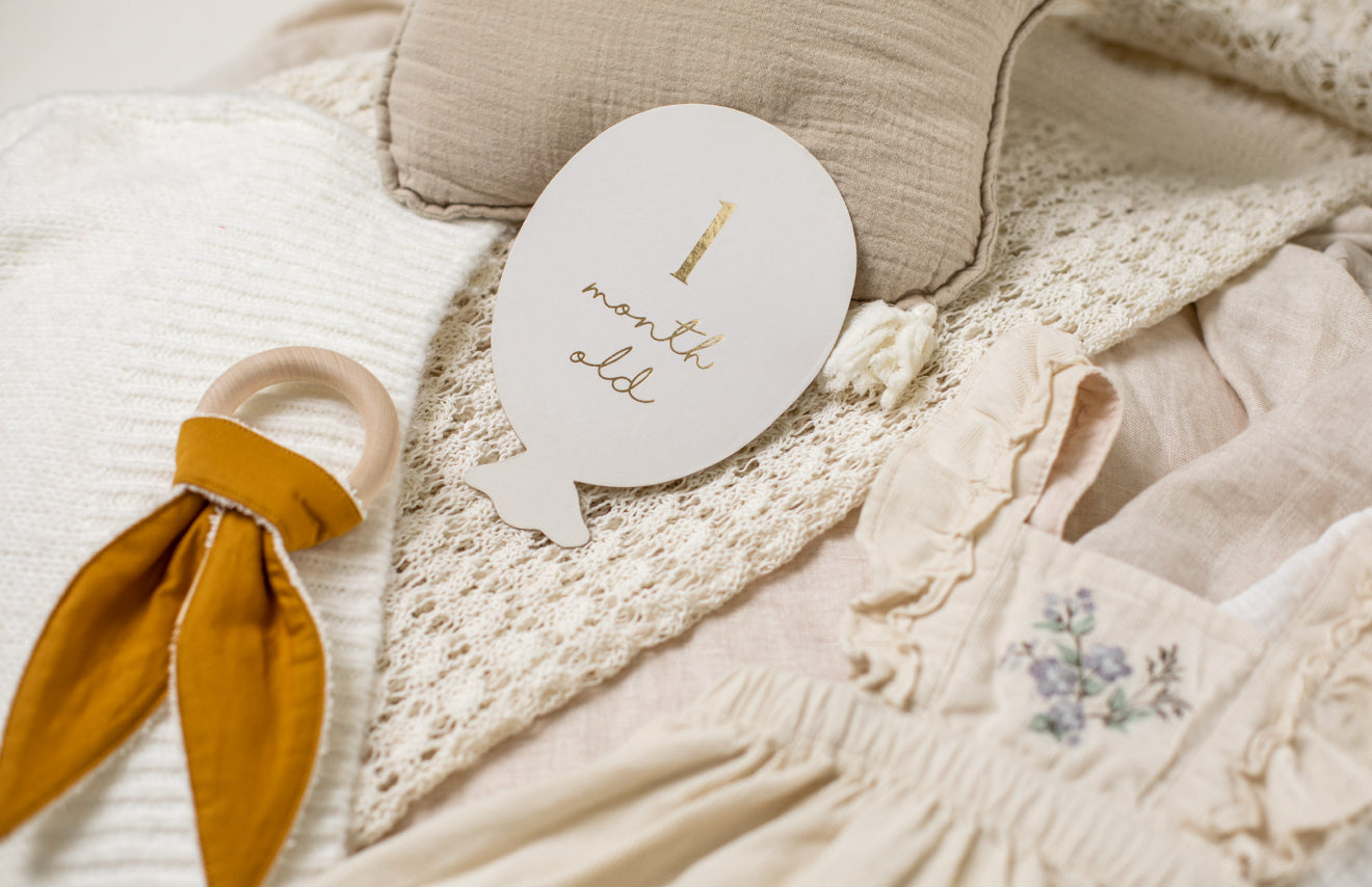 Mēnešu kartītes fotosesijām “Baloni”, krāsu mikss, 11,5 × 17 cm