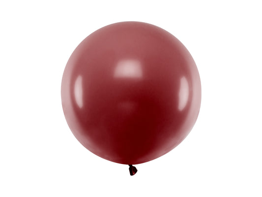 Apaļš balons, 60 cm, Pastel Burgundy