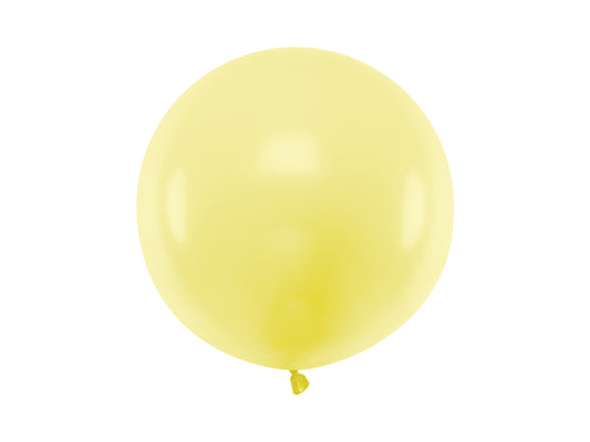 Apaļš balons, 60 cm, Pastel Light Yellow