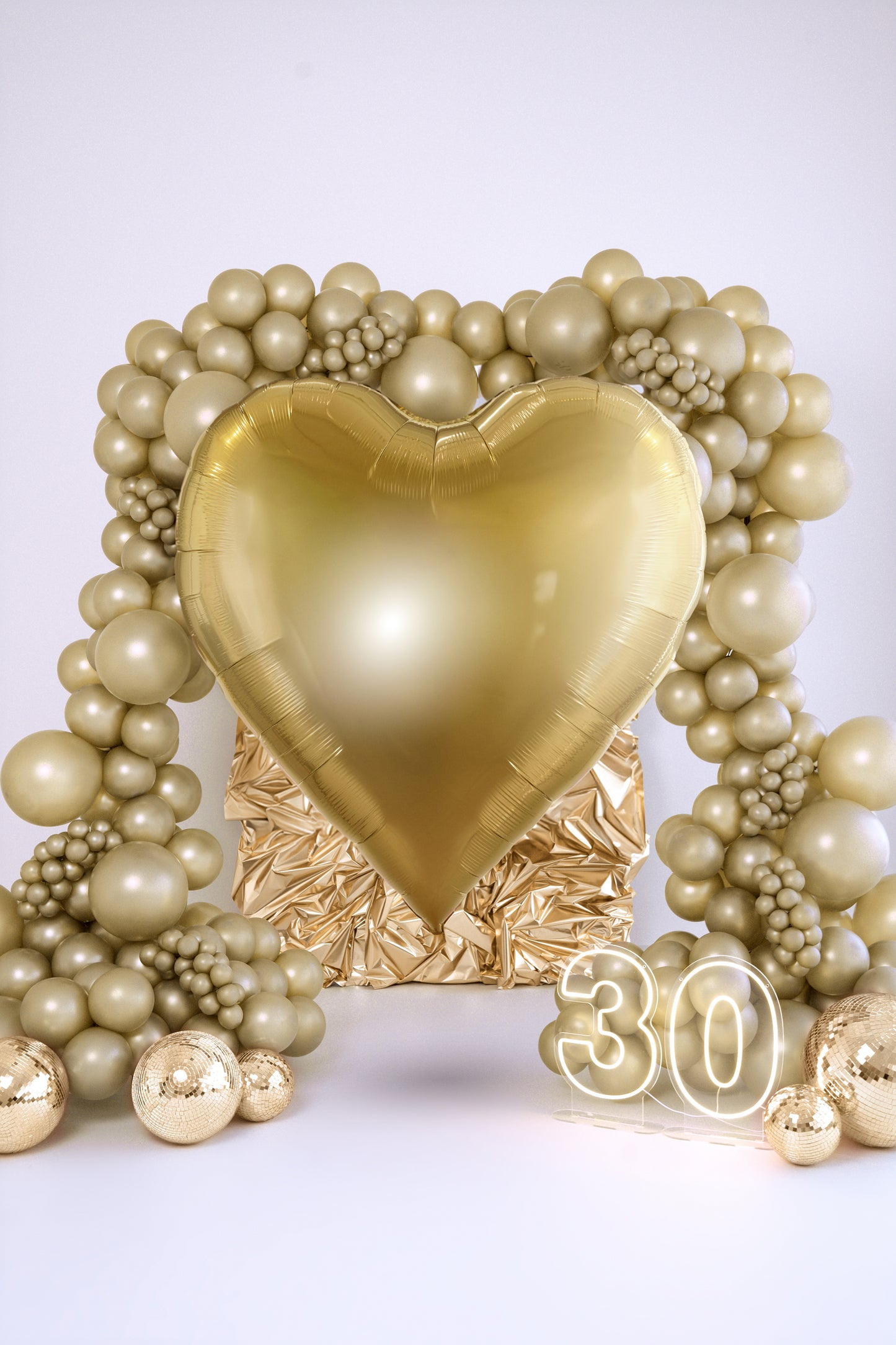 Baloni “Strong” 43 cm, Metallic Cold Gold